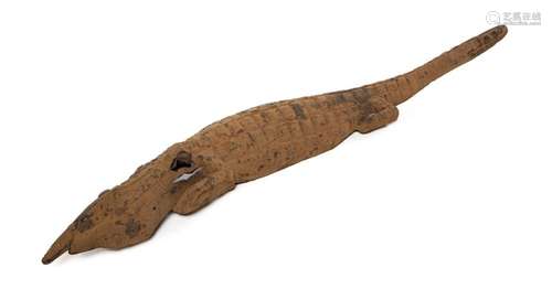 A carved wood crocodile,Bozo tribe,Mali,West Africa late 19t...