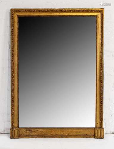 A gilt-gesso and carved rectangular wall mirror French circa...