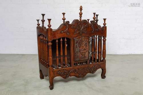 An exceptional Louis XV period carved walnut bread cupboard ...