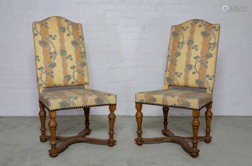 A pair of Louis XIV painted beech side chairs, French circa ...