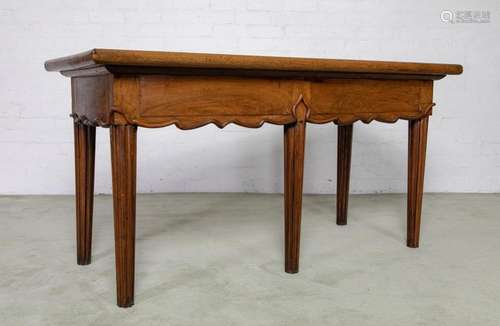 A very unusual walnut centre table,French circa 1760