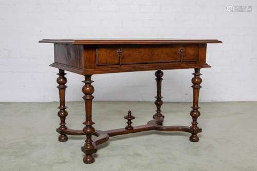 A good Louis XIV period walnut side table,French circa 1700