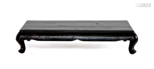 A Japanese black lacquered table stand,Meiji period (1868-19...