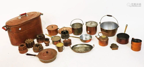 Group of Copper Pots and Food Molds