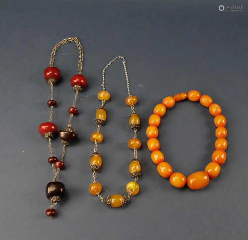 Three Amber Necklaces
