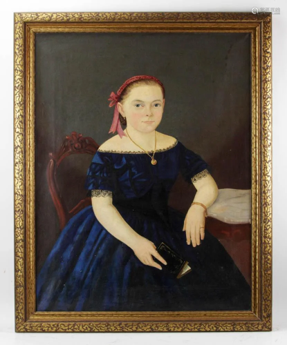 19thC Portrait of a Young Girl