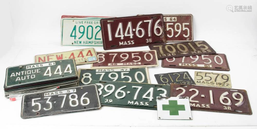Collection of Massachusetts License Plates