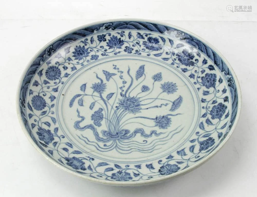 Chinese Blue and White Porcelain Plate