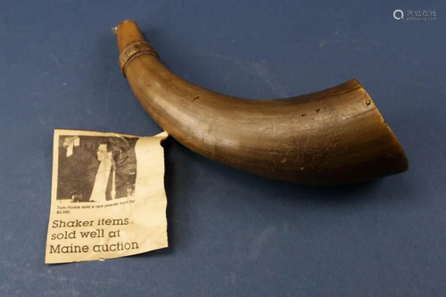 19thC American Powder Horn