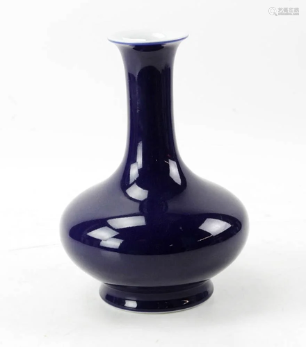 Chinese Blue Glazed Porcelain Vase