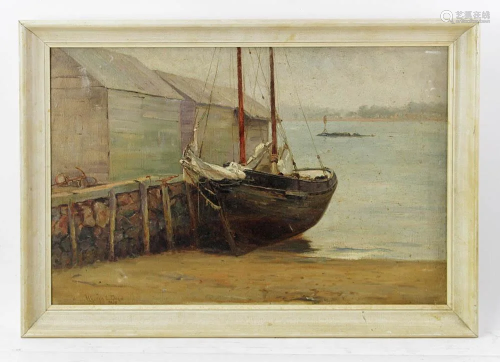 Walter Lofthouse Dean, Fishing Boat at Dock
