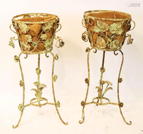 Italianate Metal Flower Pots