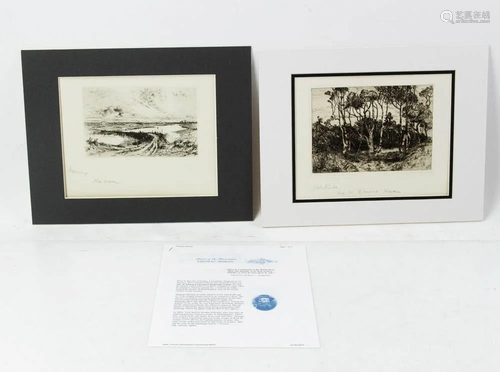 Thomas Moran and Mary Nimmo Moran Etchings