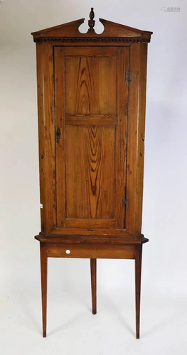 English Hepplewhite Two-part Corner Cupboard