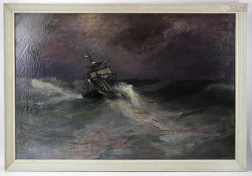 Attr to Walter Lofthouse Dean, Ship in Storm