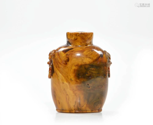 Chinese Amber Snuff Bottle