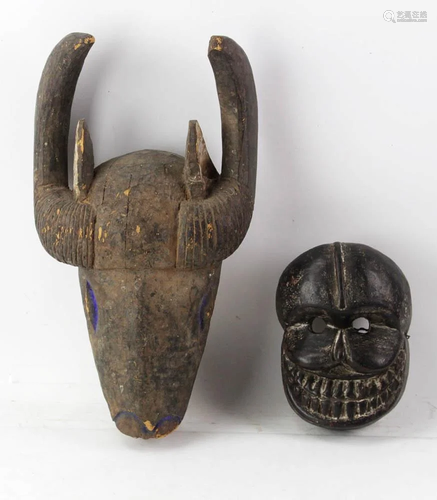 20thC Indigenous Masks and Belt