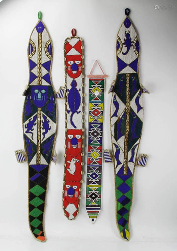 Four Indigenous Beaded Items