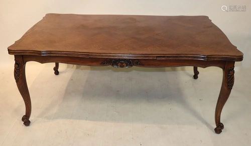 C1900 Oak Queen Anne Dining Table