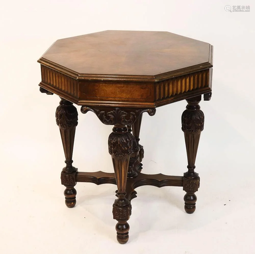 19thC Germanic Octagonal Table