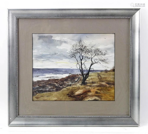 Marilyn Swift, Coastal Tree, Watercolor