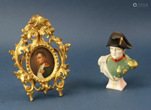 19thC French Miniature of Napoleon, and Bust