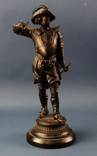 19thC Sculpture of a Musketeer