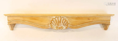 French Shell-Carved Pine Valance