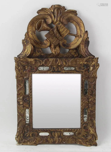 Early Carved and Gilt Wood Venetian Mirror