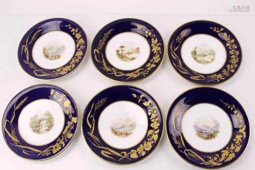 Set of Grainger and Co. Worcester Plates