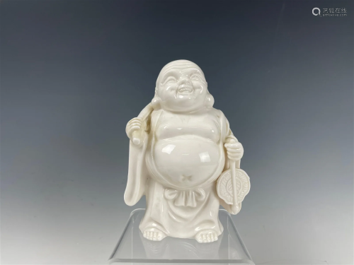 A Chinese Happy Buddha Porcelain Statue