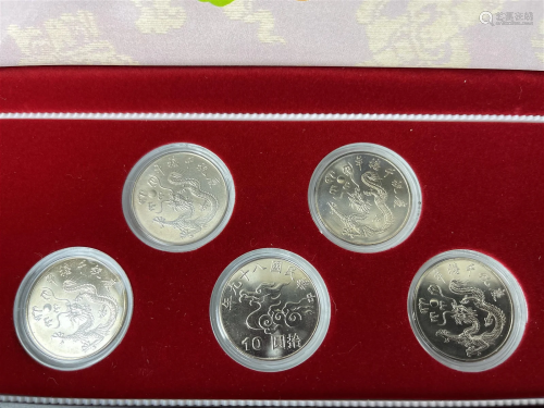 2000 Taiwan Millennium DRAGON Silver Coins