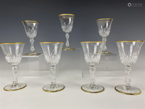 Seven Saint Louis Crystal Excellence Water Goblets