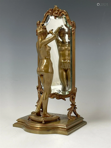 Naked Woman In Front Of A Mirror by Emile Pinedo
