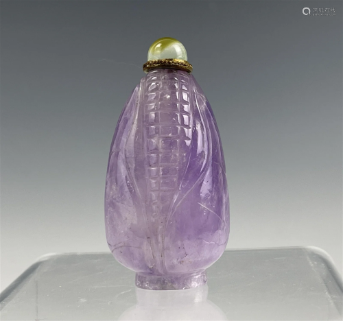 A Chinese Purple Crystal Snuff Bottle