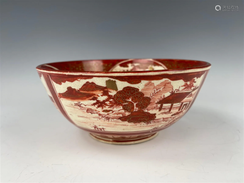 An Antique Japanese Porcelain Big Bowl