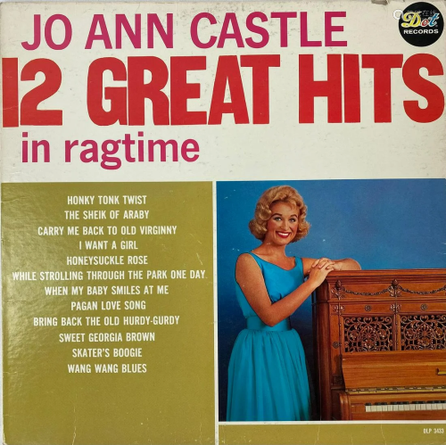 12 Great Hits in Ragtime by Jo Ann Castle Vinyl Record