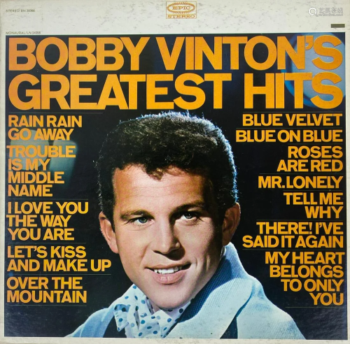 Bobby Vintons Greates Hits By Bobby Vinton Vinyl Record