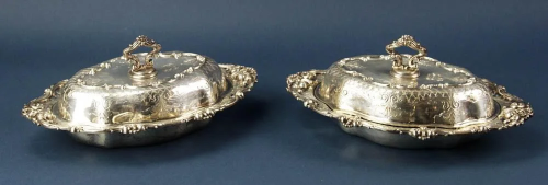 Pair of Whiting Co. Sterling Warming Dishes