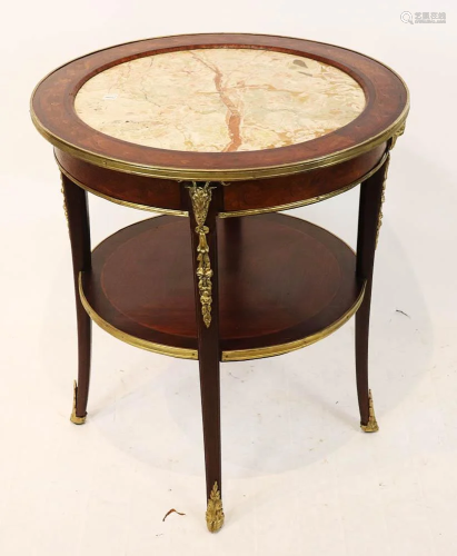 Antique French Inlaid Center Table