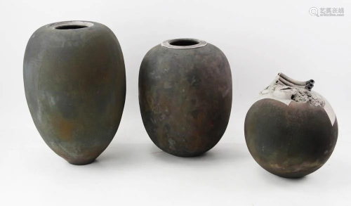 John Natale Raku Pottery Pieces
