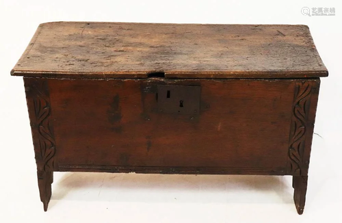 18thC English Oak Child's Chest