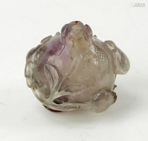 Chinese Amethyst Quartz Snuff Bottle