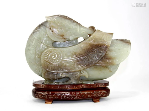 Chinese Carved Jade Geese