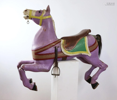 Antique Paint Decorated Carousel Horse