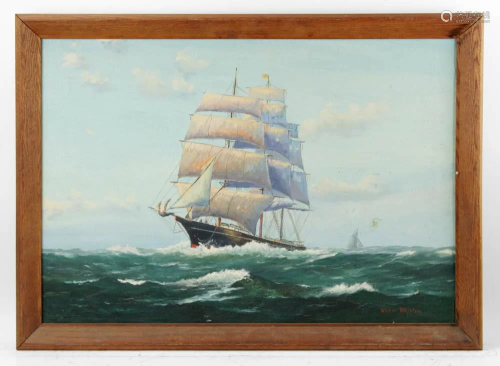 Oliver Albertson, Square Rigger Under Sail