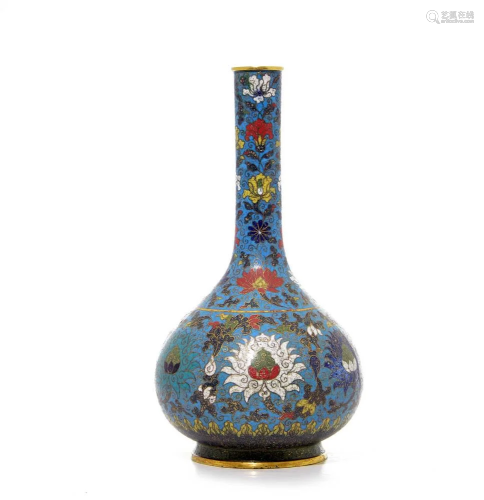 Very Rare Chinese Kangxi Cloisonne Vase