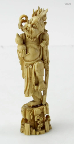 19thC Chinese Carved Bone Figures