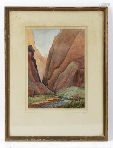 Virginia Litchfield Watercolor, Phantom Creek