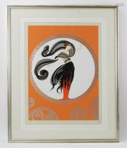 Erte, Flames of Love, Serigraph on Paper